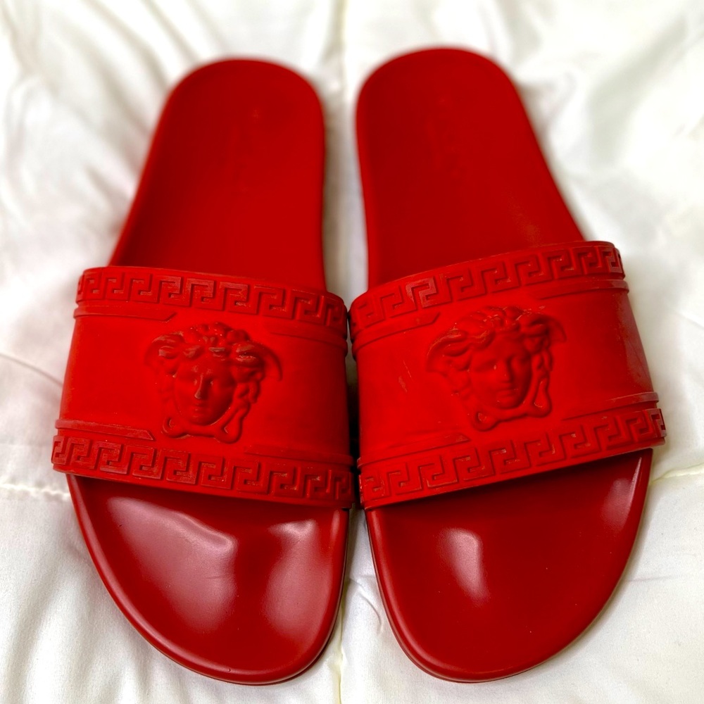 Men’s Versace Slides - Red